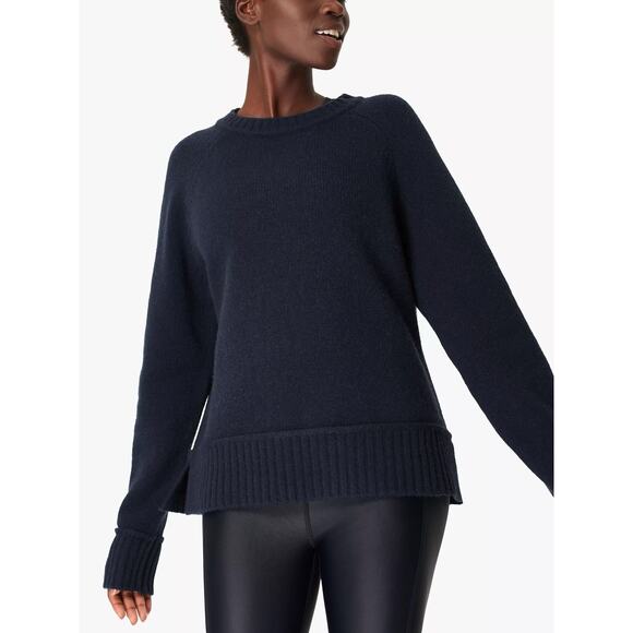 Sweaty Betty Sweaters - Sweaty Betty Elevate Mountain Blue Wool Yak Jumper Sweater Womens Small